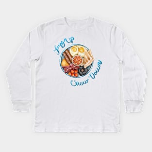 Fry Up and Chow Down Kids Long Sleeve T-Shirt